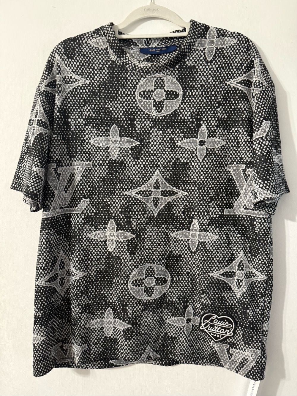 Louis Vuitton Black & White Monogram Short Sleeve Shirt